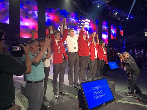 Skills Winners Cheering